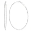 Inside-Out Diamond Hoop Earrings In 10K White Gold (1 Ct. Tw.)