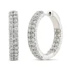 Inside-Out Diamond Hoop Earrings In 14K White Gold (2 Ct. Tw.)
