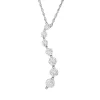 Journey Diamond Necklace In 10K White Gold (1/2 Ct. Tw.)