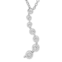 Journey Diamond Pendant In Sterling Silver (1/10 Ct. Tw.)