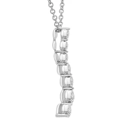 Journey Diamond Pendant In Sterling Silver (1/10 Ct. Tw.)