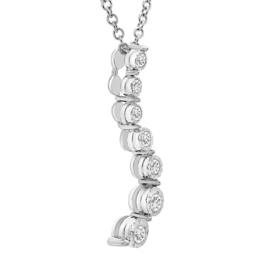 Journey Diamond Pendant In Sterling Silver (1/10 Ct. Tw.)