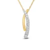Journey Diamond Pendant With Overlap In 10K Yellow Gold (1/3 Ct. Tw.)