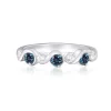 Lab Created Alexandrite & White Sapphire Band In Sterling Silver