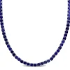 Lab Created Blue Sapphire Tennis Necklace In Sterling Silver