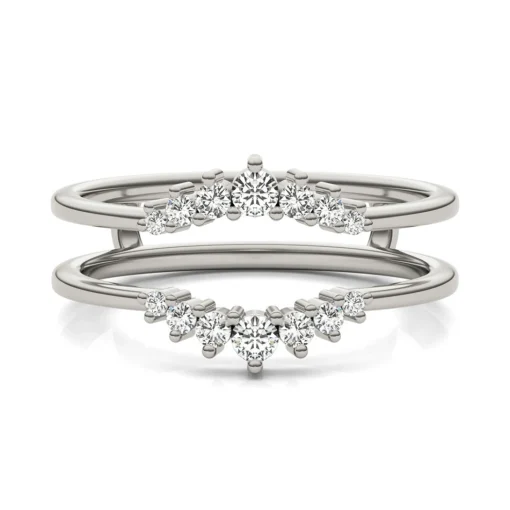 Lab Created Moissanite Ring Enhancer In 14K White Gold