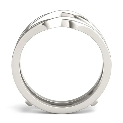 Lab Created Moissanite Ring Insert In 14K White Gold
