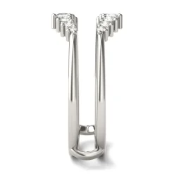 Lab Created Moissanite Ring Enhancer In 14K White Gold