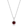 Lab Created Ruby & 1/10 Ct. Tw. Diamond Pendant In Sterling Silver