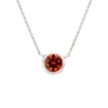 Lab Created Ruby Pendant With Bezel Setting In 10K White Gold