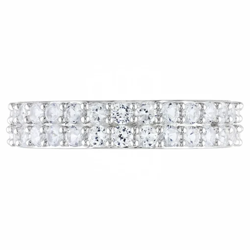 Lab Created Sapphire Band In Sterling Silver