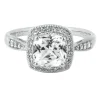 Lab Created White Sapphire Ring In Sterling Silver