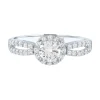 Lab Created White Sapphire Ring In Sterling Silver