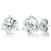 Lab Created White Sapphire Stud Earrings In Sterling Silver