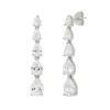 Lab Created White Sapphire Drop Earrings In Sterling Silver