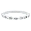 Lab Created White Sapphire Twist Stack Ring In Sterling Silver