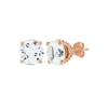 Lab Created White Sapphire Stud Earrings In 10K Rose Gold