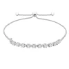 Lab Created White Sapphire Bolo Bracelet In Sterling Silver