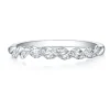 Lab Created White Sapphire Twist Ring In Sterling Silver