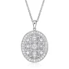 Lab Created White Sapphire Oval Locket In Sterling Silver