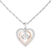 Lab Created White Sapphire Heart Pendant In Sterling Silver