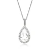 Lab Created White Sapphire Pendant In Sterling Silver