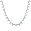 Lab Created White Sapphire Necklace In Sterling Silver