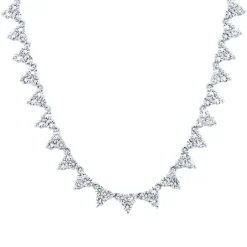 Lab Created White Sapphire Necklace In Sterling Silver