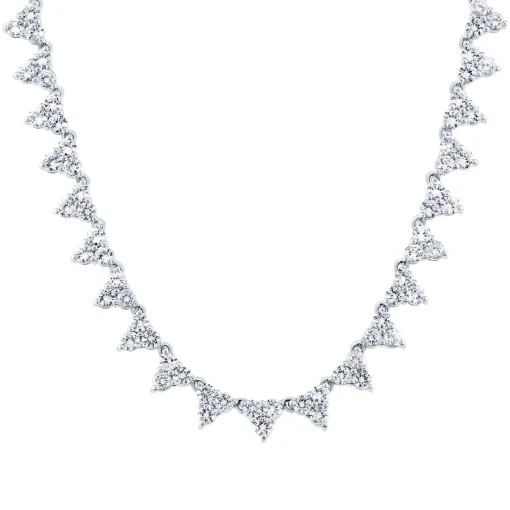 Lab Created White Sapphire Necklace In Sterling Silver
