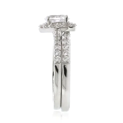 Lab Created White Sapphire Ring Set In Sterling Silver