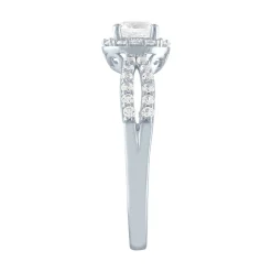 Lab Created White Sapphire Ring In Sterling Silver