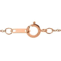 Lab Created White Sapphire Pendant In 10K Rose Gold