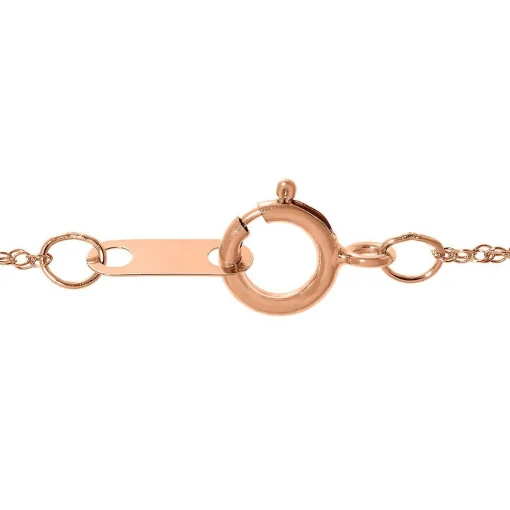 Lab Created White Sapphire Pendant In 10K Rose Gold