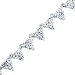 Lab Created White Sapphire Necklace In Sterling Silver