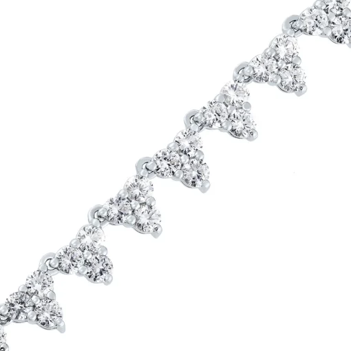 Lab Created White Sapphire Necklace In Sterling Silver