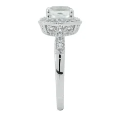Lab Created White Sapphire Ring In Sterling Silver