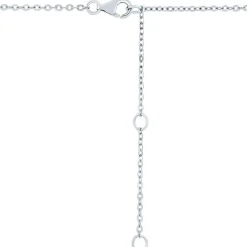 Lab Created White Sapphire Necklace In Sterling Silver
