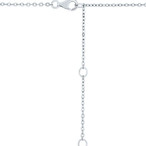 Lab Created White Sapphire Necklace In Sterling Silver