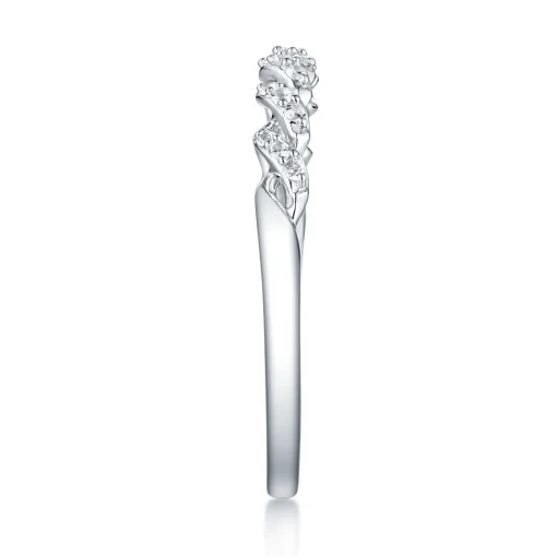Lab Created White Sapphire Twist Ring In Sterling Silver