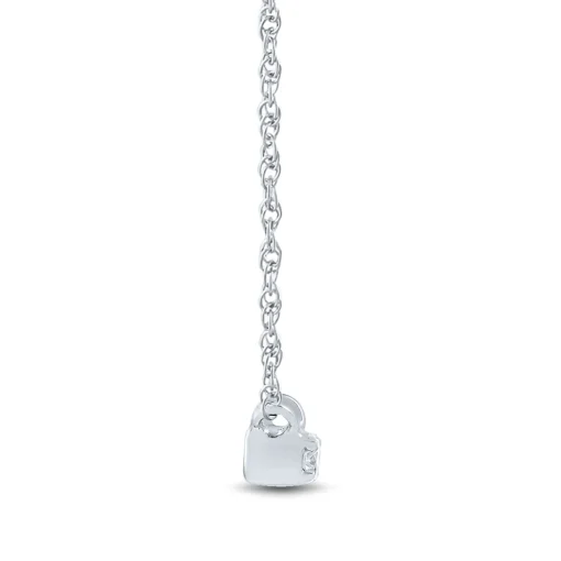 Lab Grown Diamond Bar Necklace In 14K White Gold (1/4 Ct. Tw.)