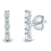 Lab Grown Diamond Bar Stud Earrings In 14K White Gold (1/4 Ct. Tw.)