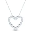 Lab Grown Diamond Bezel Heart Pendant In 14K White Gold (1/4 Ct. Tw.)
