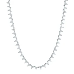 Lab Grown Diamond Cluster Necklace In 14K White Gold (3 Ct. Tw.)
