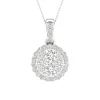 Lab Grown Diamond Cluster Pendant In 14K White Gold (3/8 Ct. Tw.)