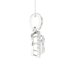 Lab Grown Diamond Cluster Pendant In 14K White Gold (3/8 Ct. Tw.)