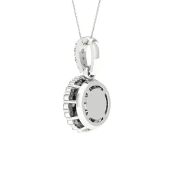 Lab Grown Diamond Cluster Pendant In 14K White Gold (3/8 Ct. Tw.)