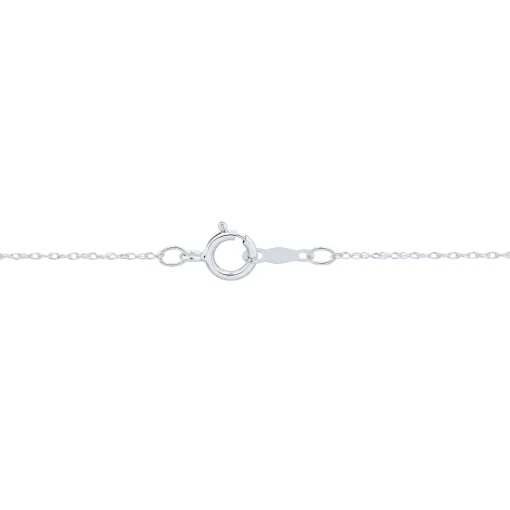 Lab Grown Diamond Cross Bezel Pendant In 14K White Gold (1/4 Ct. Tw.)