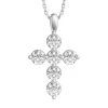 Lab Grown Diamond Cross Pendant In 14K White Gold (1 Ct. Tw.)