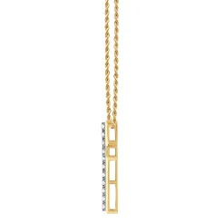 Lab Grown Diamond Cross Pendant In 10K Yellow Gold (1 Ct. Tw.)