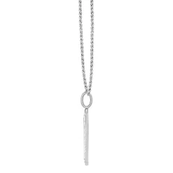 Lab Grown Diamond Dog Tag In 10K White Gold (2 Ct. Tw.)